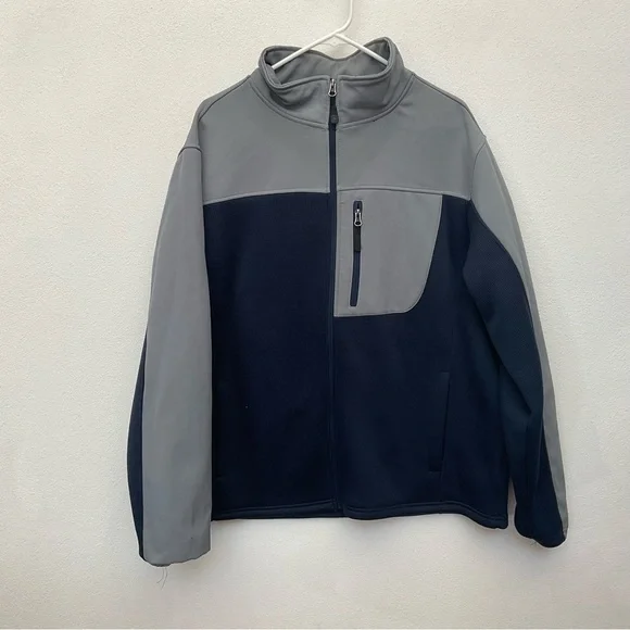 Swiss Tech Jackets Coats Swiss Tech Navy Blue Grey Full Zip